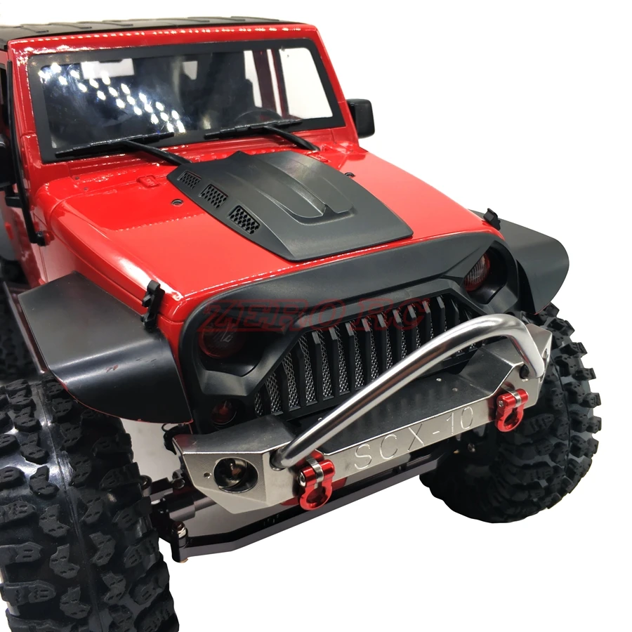 RC 1/10 осевой SCX10 JEEP Honcho CNC сплав яд передний бампер Bull Bar с буксирные скобы