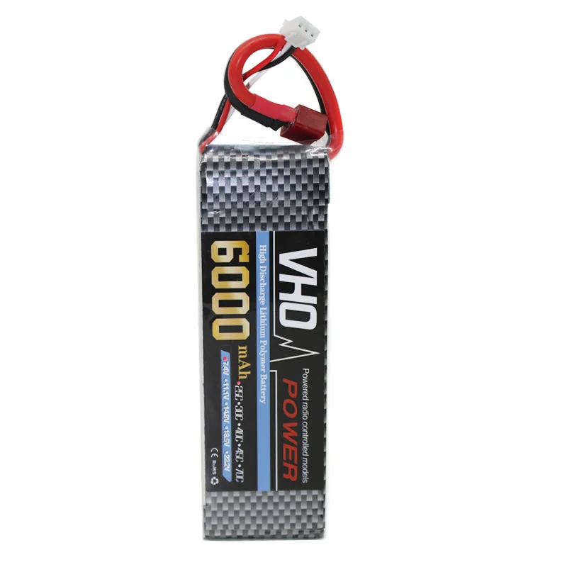 VHO 4 шт. LiPo Батарея 7 V 6000 мА/ч 25C XT60/T/JST/EC5/TRX/XT90 Разъем для RC Дрон Квадрокоптер
