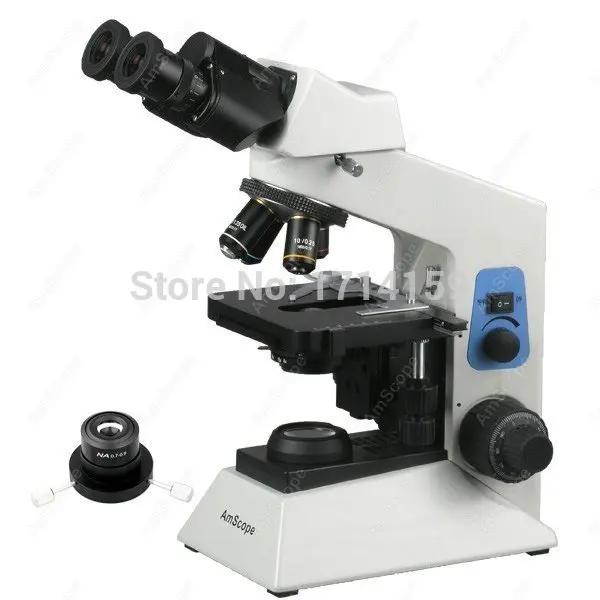 Лабораторный микроскоп-принадлежности AmScope 40X-1600X Профессиональный бинокулярный