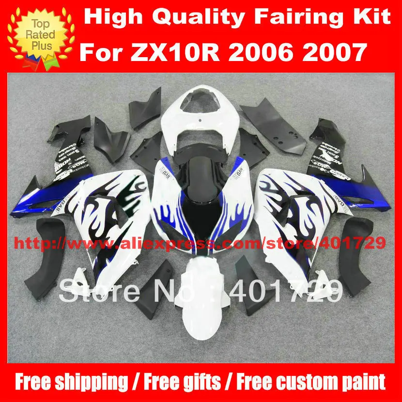 Набор обтекателей из АБС пластика для Ninja ZX10R ZX 10R 2006 2007 ZX10 06 07 набор разных цветов