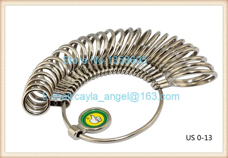 

Free Shipping Metal Ring Sizer Finger Gauge Sizers Tools Jewelry Making Tools Size Measurer Tool 0-13 U.S Measuring Scale