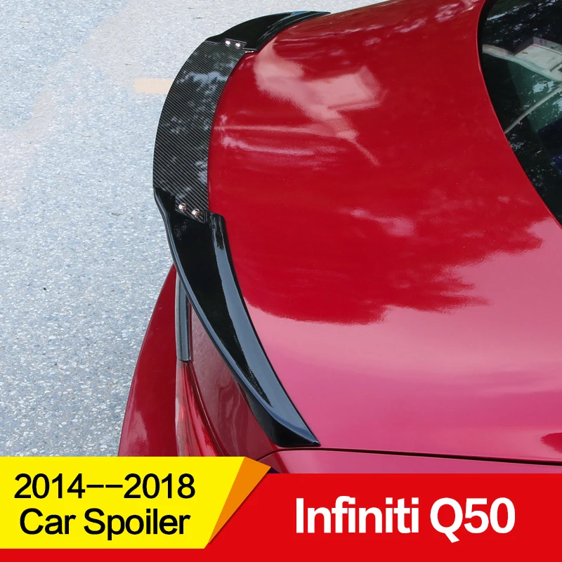 Применение для Infiniti Q50 спойлер 15 16 17 18 лет задний Багажник крыло губ Разделение трех сегментов аксессуары автомобиля ремонт углеродного волокна