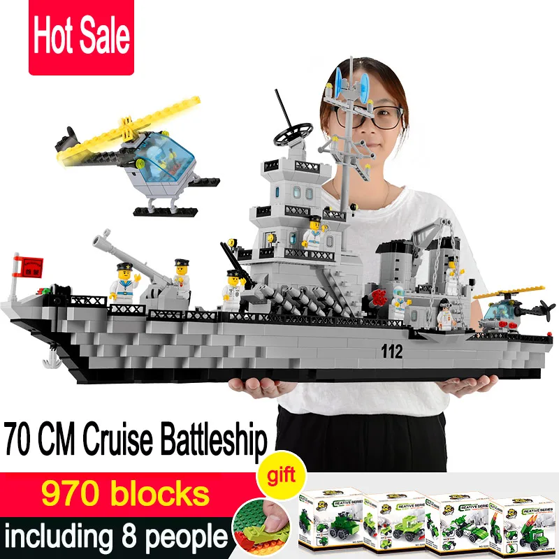 H Q блоки совместимые с Legoed военный линкор серия Gundam строительные набор игрушек