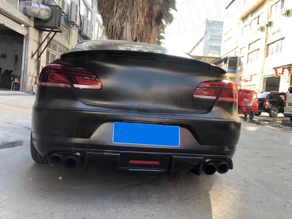 Углеродное волокно гоночный автомобиль задний бампер спойлер Комплект кузова для Volkswagen vw CC 2013