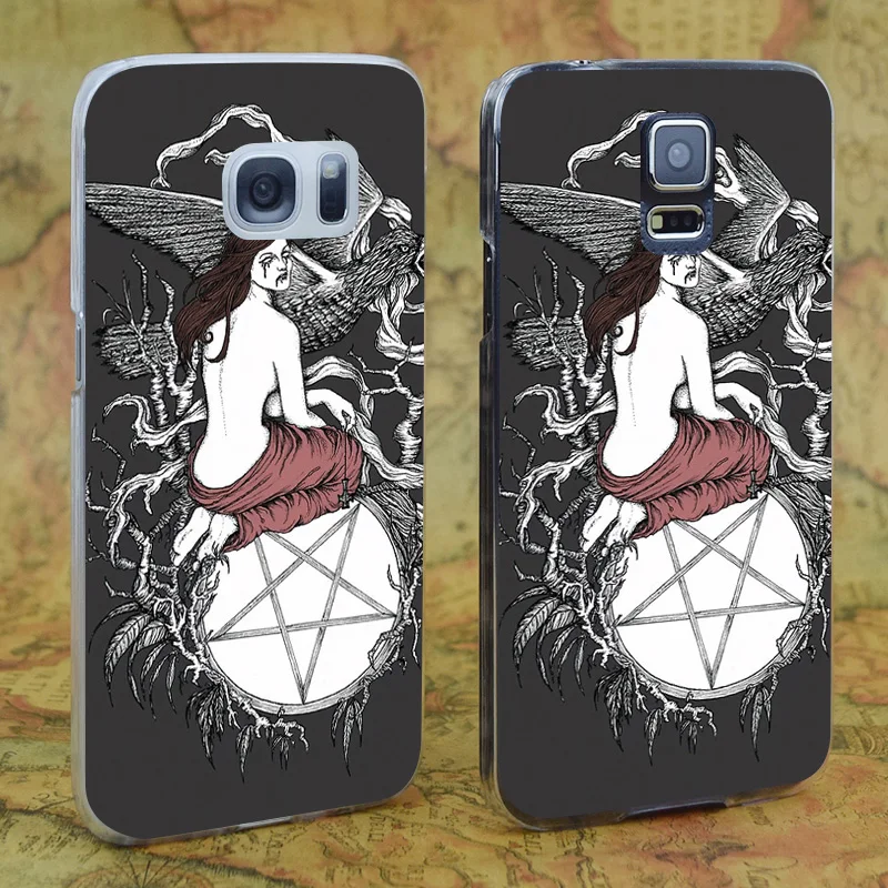 E1030 Satan Girl Transparent Hard PC Case Cover For Samsung Galaxy Note S 3 4 5 6 7 8 9 Mini Edge Plus |