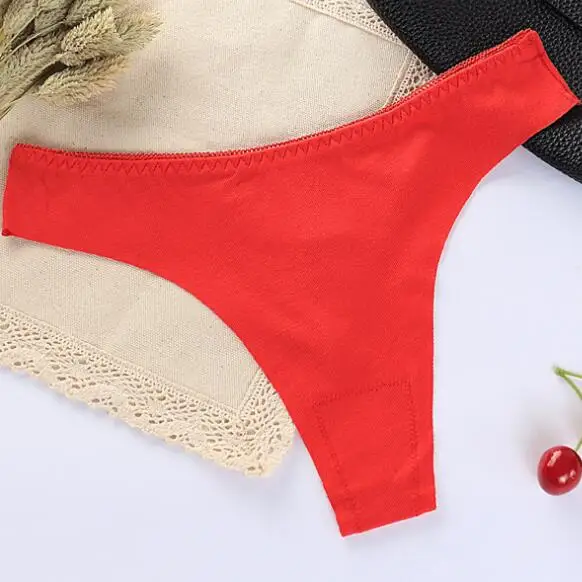 red 3838 L'bellagiovanna, женские трусики-стринги для активного отдыха, хлопковое бесшовное нижнее белье для девочек-подростков, стринги, горячая распродажа, маленький размер, Bragas 1852 - Цвет: red 3838