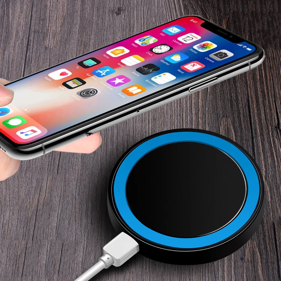 Мини Qi Беспроводное зарядное устройство USB зарядка для iPhone X 8 Plus samsung Galaxy S6 S7 Edge S8