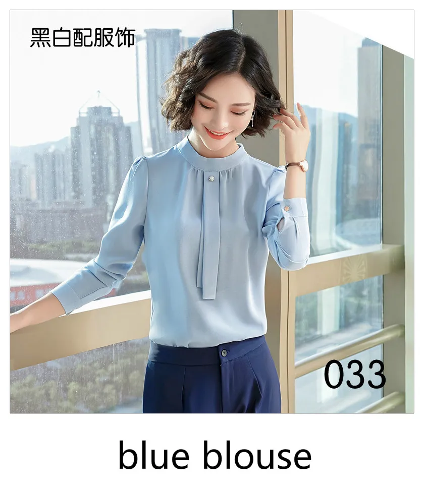 033 blue shirt Тонкий женский Блейзер, Женское пальто, костюм, формальная повседневная куртка, костюм на одной пуговице, женские блейзеры, офисная одежда, Casaco Jaqueta - Цвет: 033 blue shirt