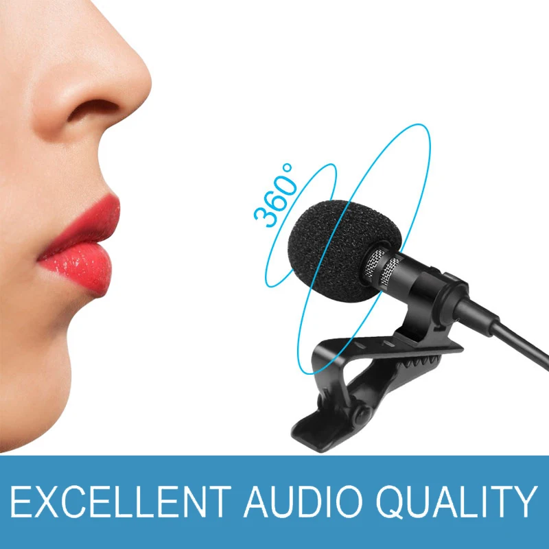ANBES мини микрофон 3 5 мм Джек воротник микрофоны Hands free лацкан проводной