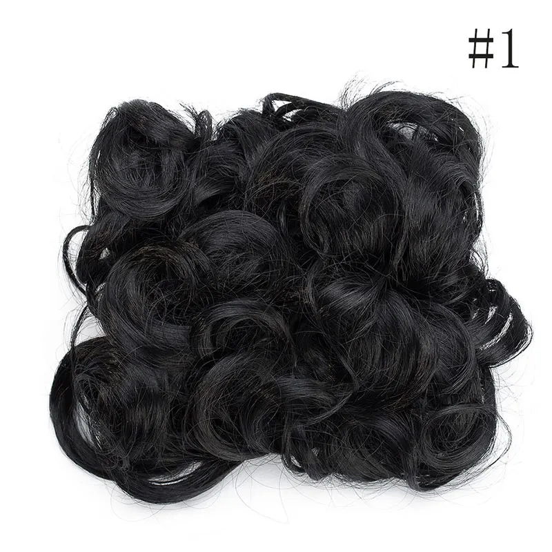 dark black S-noilite, 1 шт., синтетические волосы, большой пучок, шиньон, два пластиковых гребня, заколки в шиньон, Шеве, волосы - Цвет: dark black