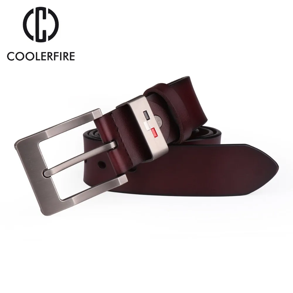 COOLERFIRE, винтажный стиль, пряжка, коровья кожа, натуральная кожа, ремни для мужчин, 130 см, высокое качество, мужской ремень, cinturones hombre HQ049