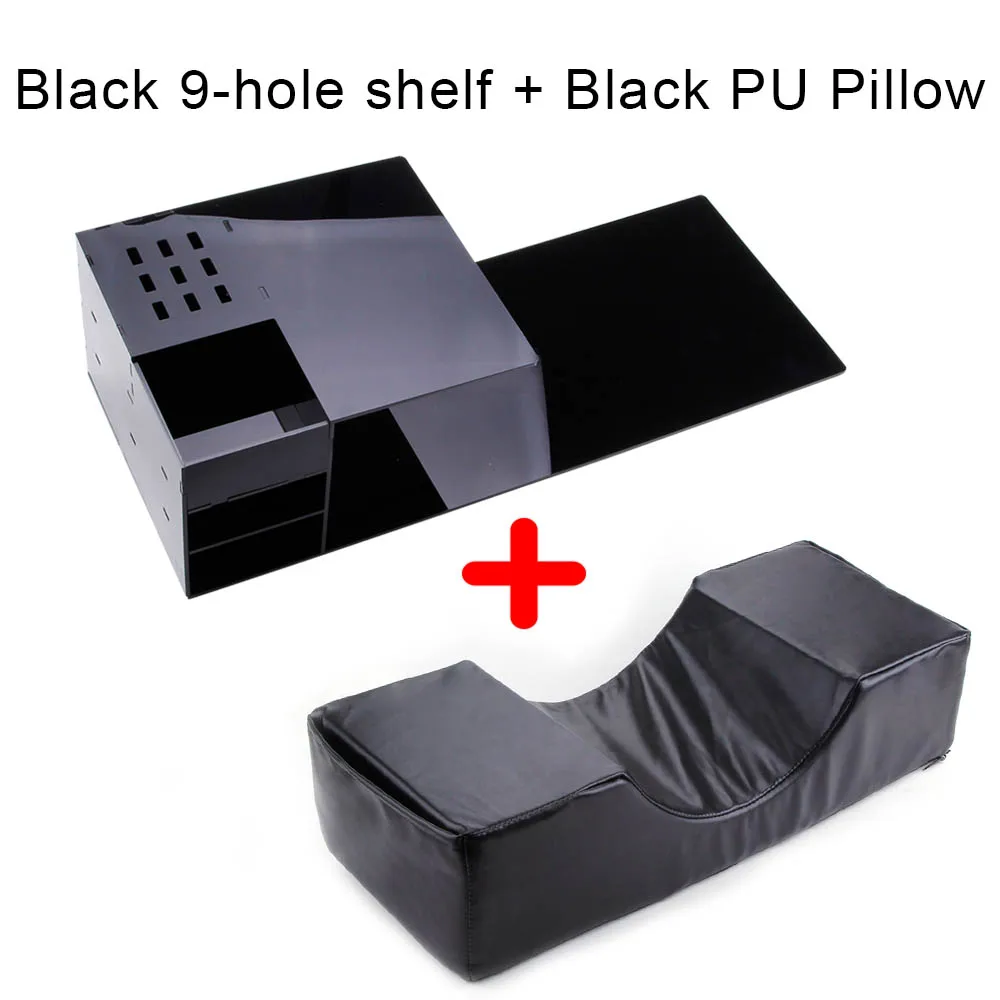 9 holes Black set C Подушка для ресниц, Прививка подголовника, поддержка шеи, ресницы, подушки для наращивания ресниц, полка для подушки Spong, основа пены памяти, инструмент для макияжа - Цвет: 9 holes Black set C