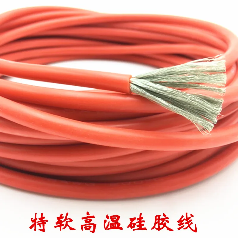 1 м высокотемпературный стойкий мягкий силиконовый проводной, 4AWG(25^ мм) Электрические Провода кабели, медные провода электрические провода кабели