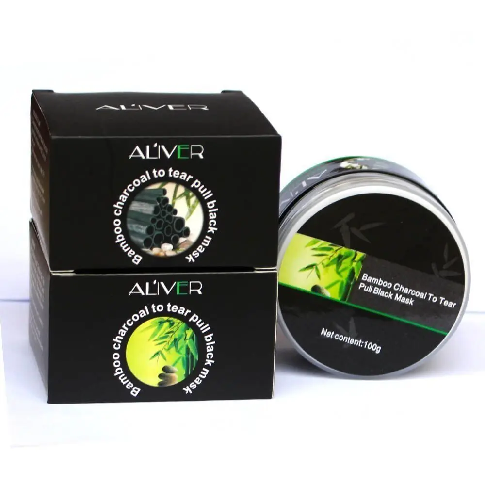 Маска для глубокой очистки лица ALIVER Бамбуковая маска с древесным углем удаления