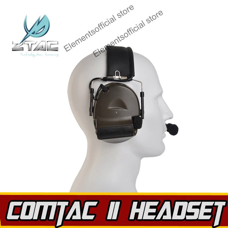 Z TAC Tactical Comtac II Гарнитура tactical Softair Airsoft Gun ipsc Kenwood PTT Охота Arsoft наушники для
