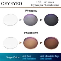 1 56 1 60 photochromic single vision hyperopia prescription optical spectacles lenses chameleon fast color change performance