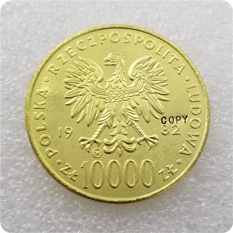 Золотистый папа Иоанн Пауль II Польша 1982 10000 | Дом и сад