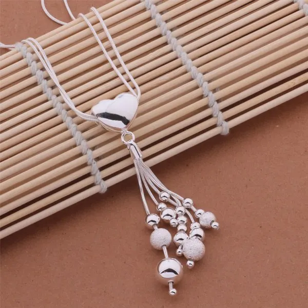 Ожерелье из стерлингового серебра 925 пробы модное ювелирное изделие изысканный