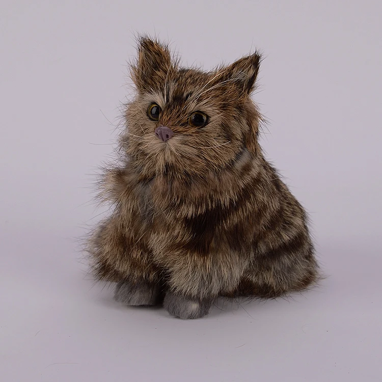 

small simulation squating cat lifelike cute cat doll about 11.5x7x11.5cm
