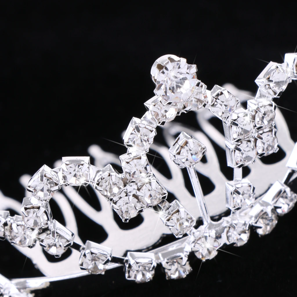 Модный женский детский мини-гребень принцессы для волос с короной стразы тиара