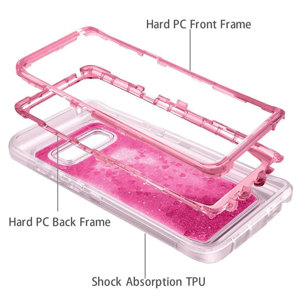 MAYROUND Dynamic Quicksand Case for Samsung Galaxy S9 Plus Luxury Heady Duty Full Body Shockproof Phone Armor Note 8 |