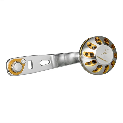 Silver gold Gomexus катушка питания ручка для Abu Garcia Ambassadeur Daiwa низкий профиль baitcasing Катушка 8*5 мм ручка 75 мм как описание - Цвет: Silver gold