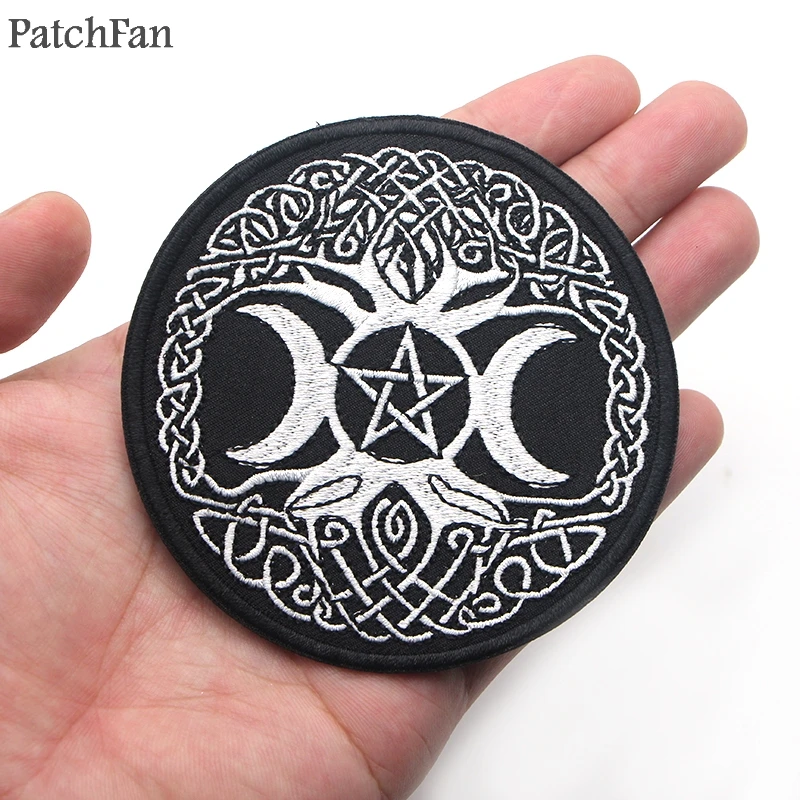 Patchfan Тройная Лунная богиня нашивки DIY вышитые значки железо/пришить шляпа-сумка для обуви аппликация домашний сад A0792