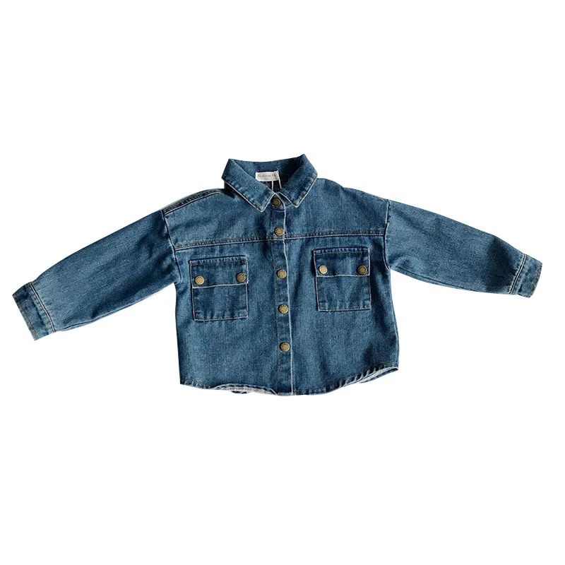 Новинка осени 2019 хлопковая однотонная Повседневная джинсовая рубашка в