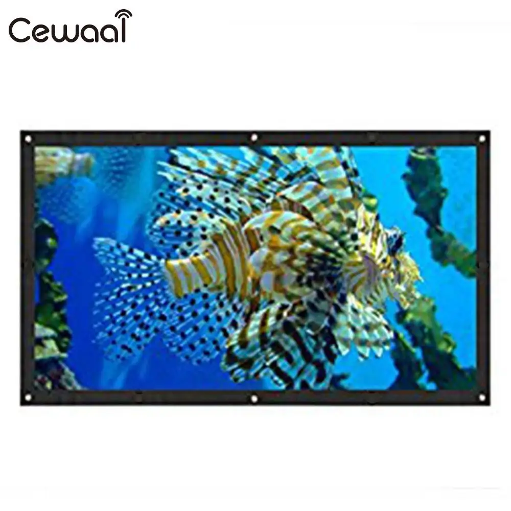 Cewaal Мягкий Складной 270*150 см 120 дюймов 16:9 легкий полиэстер видео проекционный