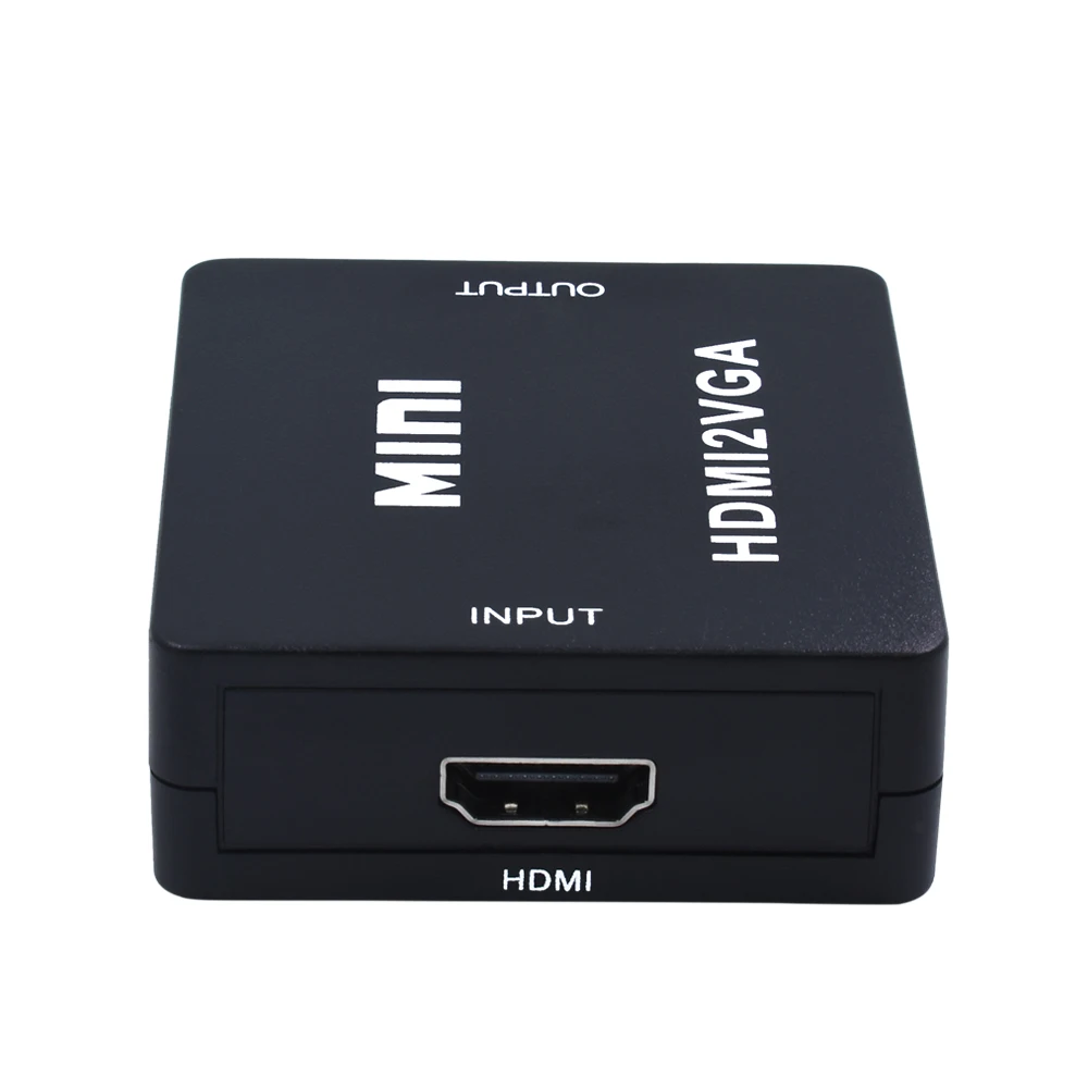 TISHRIC мини HDMI к VGA конвертер коробка адаптер HD1080P HDMI2VGA с аудио мощность для Xbox DVD PS3 проектор конвертер коробка
