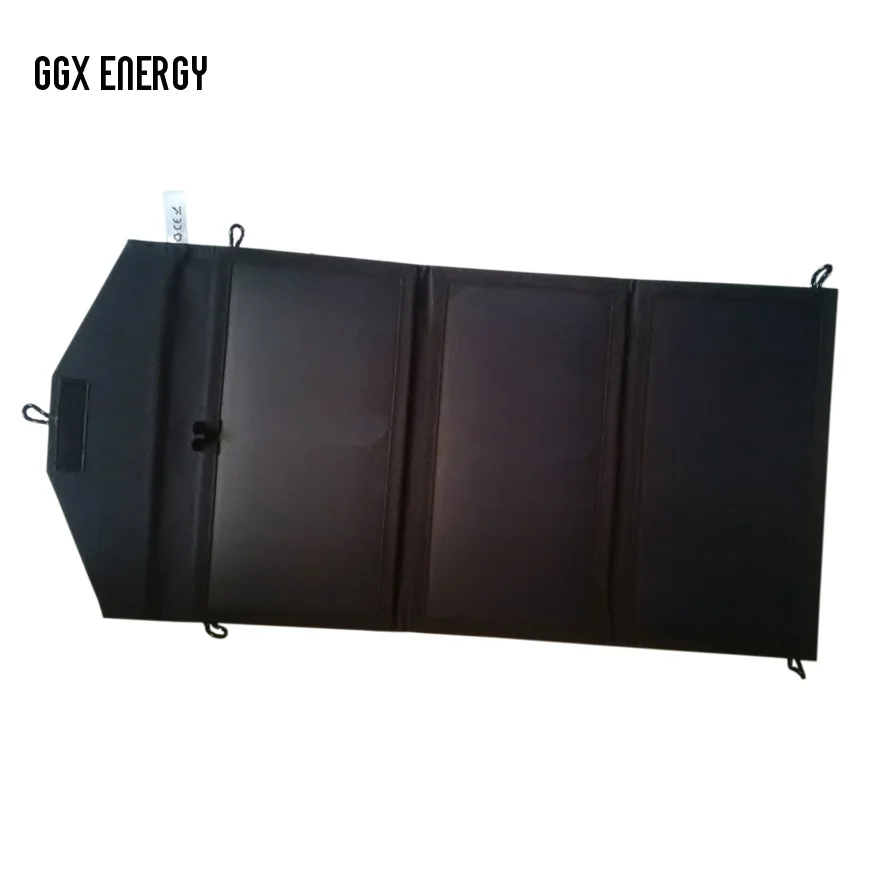 GX ENERGY Sunpower Solar Cells 21 Вт Портативный складной Панели солнечные массив Зарядное устройство постоянного тока выход для 18В/12 V Батарея, USB 5V для зарядки телефонов