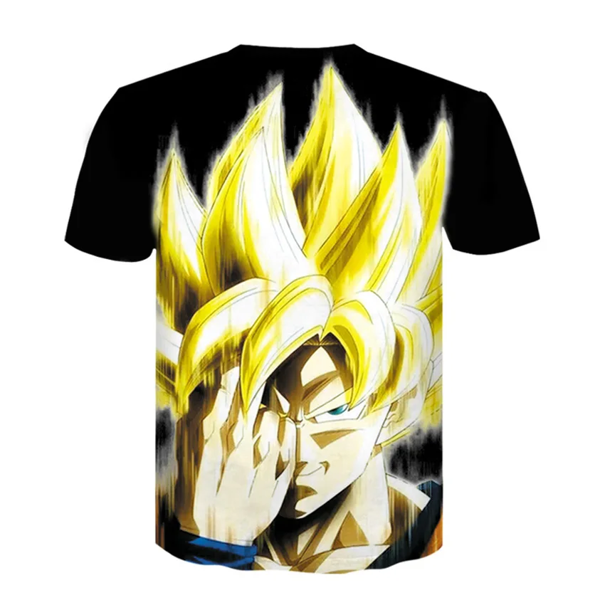 Men T Shirt Funny T-Shirts 3D Printed Dragon Ball Goku calm shirts Man Tee Streetwear Mens Tops Brand High Quality | Мужская одежда