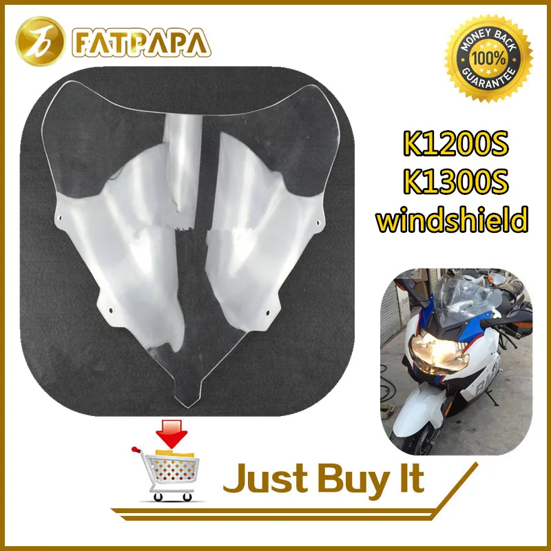 

Free Shipping New Motorcycle ABS Plastic Lens Front Windshield Fit For BMW K1200S / K1300S Windshield Shroud