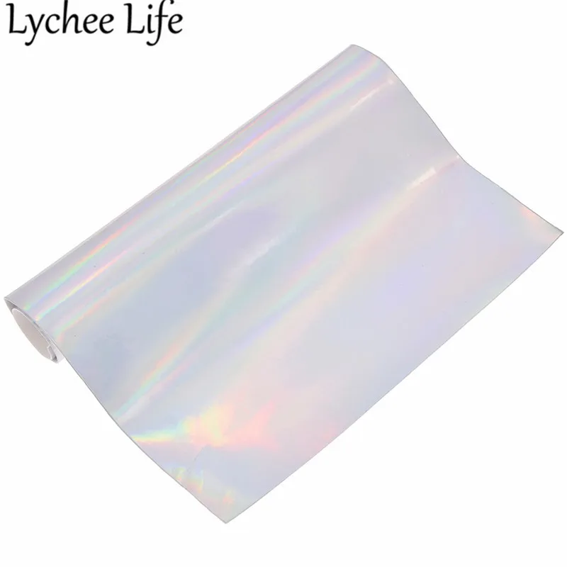 2 Lychee Life кожа голографическая ткань красочный лазер 21x29 см Ткань современная домашняя одежда из текстиля Швейные аксессуары - Цвет: 2