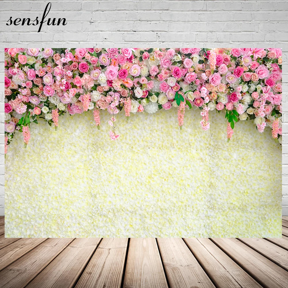Sensfun розовые цветы фоновое оформление для свадебной фотосъемки разных цветов