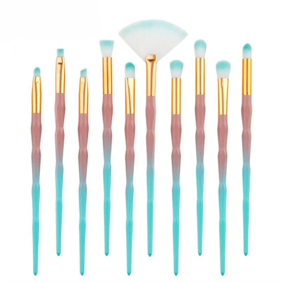 10Pcs Набор кистей для макияжа Профессиональные 10/7/4 шт Косметика Макияж Кисти губ основа для макияжа лица Контур для бровей порошок глаз на нашем сайте! кисти для макияжа Красота набор - Handle Color: 10Pcs