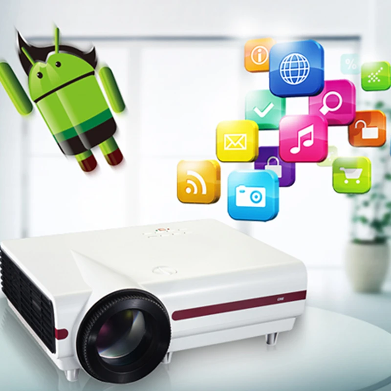 CRE проектор X1500 1280x800 Smart Android Wifi Cinema USB HD видео WXGA LED HDMI VGA поддерживает 4 К 1080 P для