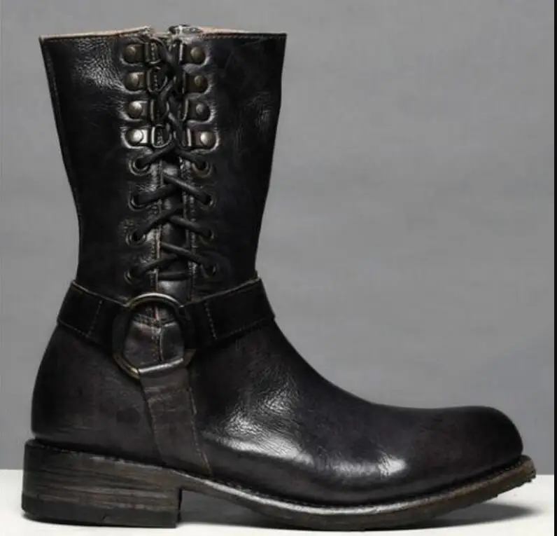 Zapatos mujer sapato Женские ботинки до середины икры Дамская обувь винтажные