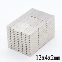 500pcs 12x4x2 mm n35 strong block magnets rare earth strong neodymium ndfeb magnet 1242