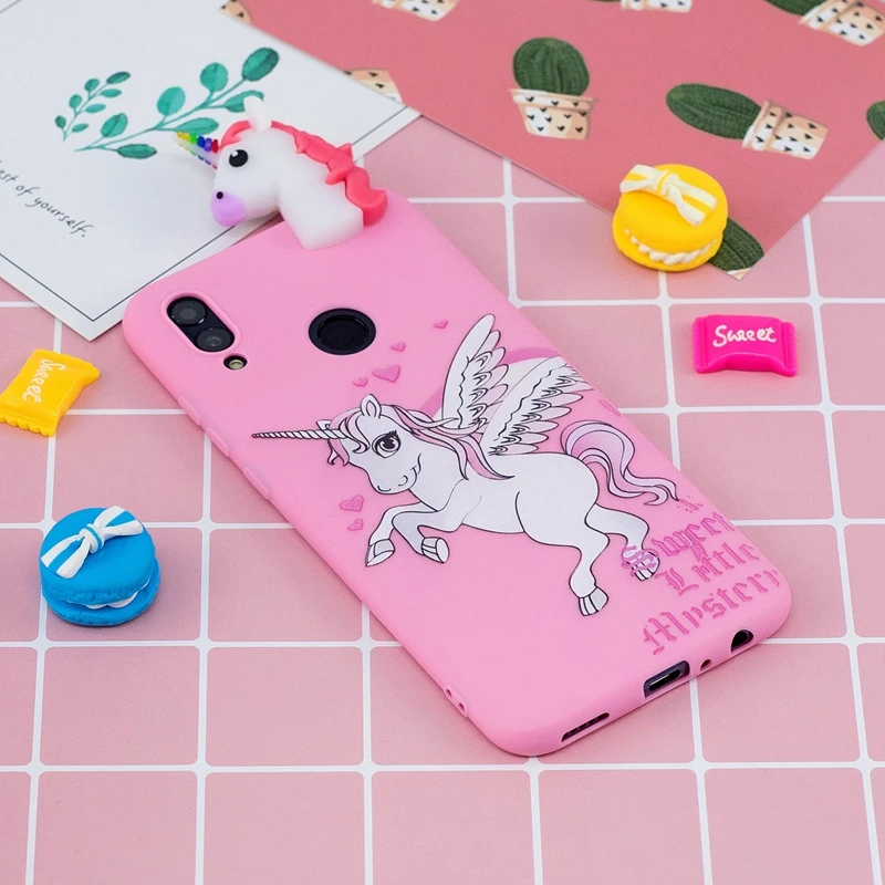 Для huawei P Smart чехол Honor 10 Lite чехол для телефона 3D Медведь Панда Единорог силиконовый чехол для etui huawei P Smart чехол 6,2 дюймов