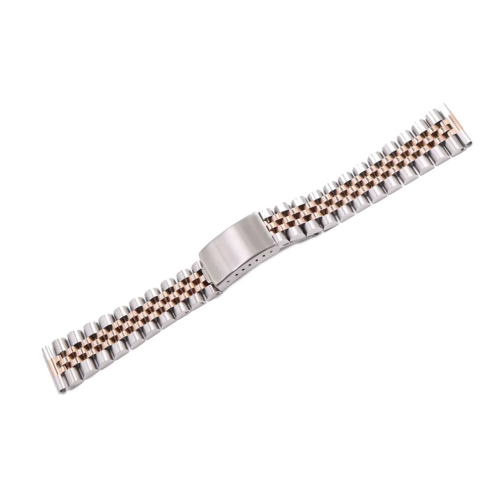 Rolamy Wholesale 20mm Replacement 316L Stainless Steel Wrist Watch Band Strap Bracelet For Omega IWC Tudor Seiko Breitling