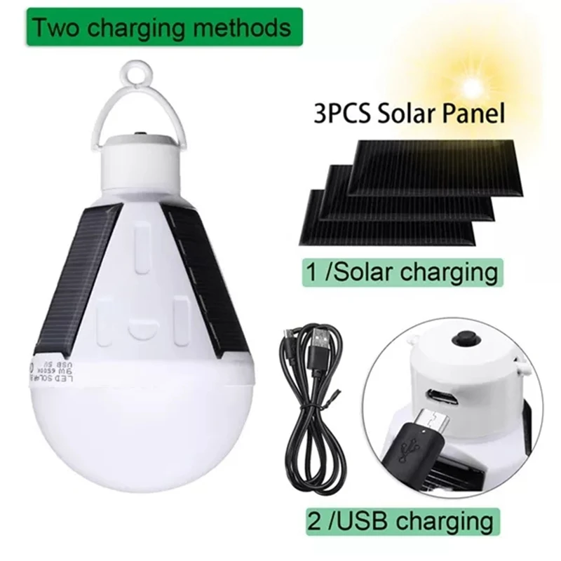 Светодиодная лампа на солнечной батарее водонепроницаемый фонарь для кемпинга с