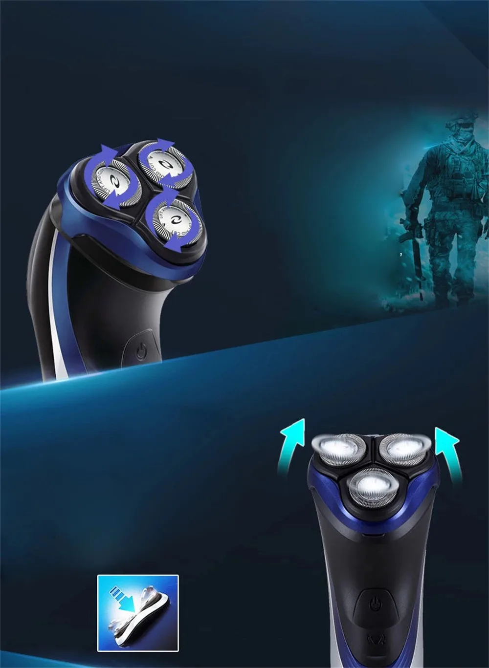 Бритва Philips серии 3000 перезаряжаемая электробритва PT726 черная с корпусом IPX7 Водонепроницаемая Удобная режущая система