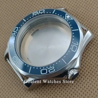 hot selling 41mm silver watch case super luminous bezel fit for nh35 nh36 eta 2836 miyota 8215 821a automatic movement