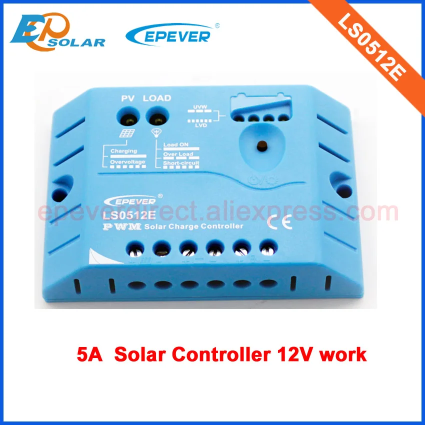 

5A EPEVER Solar Controller LS0512E only 12V battery system charging work simple operation free shipping to France
