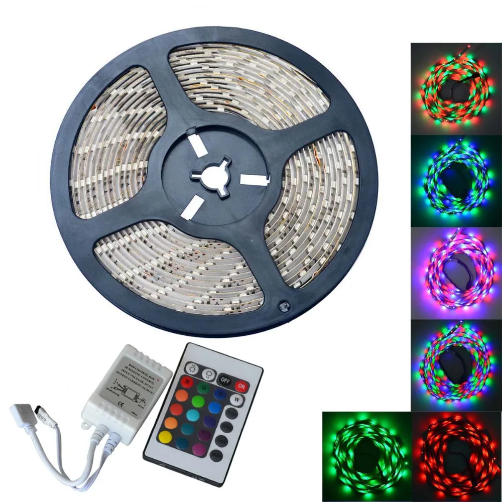 Водонепроницаемый 35W 300 5050 SMD RGB светодиодный светильник полосы ж/пульт