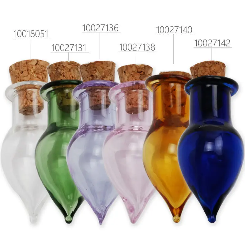 

Colorful teardrop shape Tiny corked vial empty small glass bottle,wishing bottle,glass jar,tiny corked bottle,sold 10pcs-100271