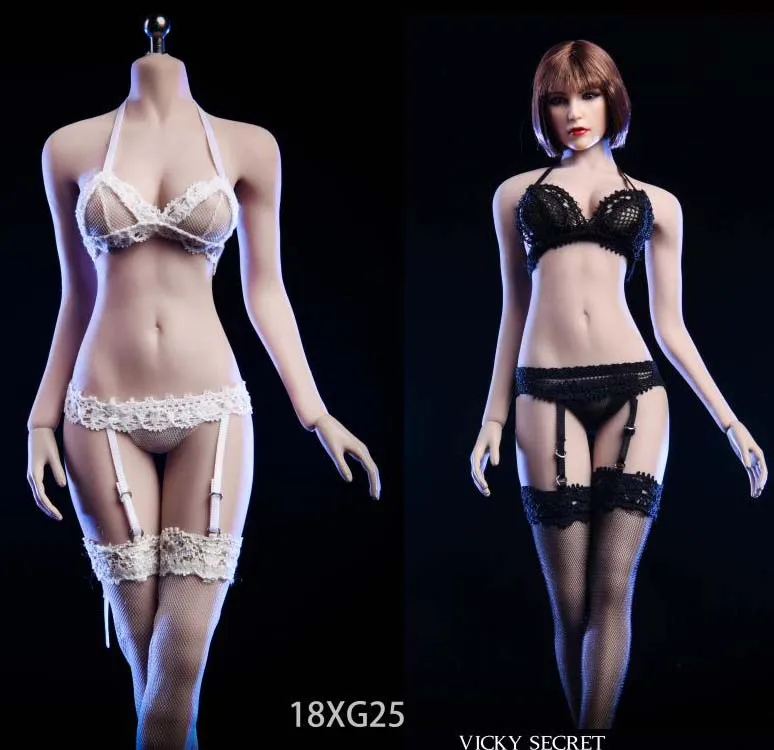 VStoys 18XG25 1/6 весы кружевные чулки на петельках Колготки комплект нижнего белья для
