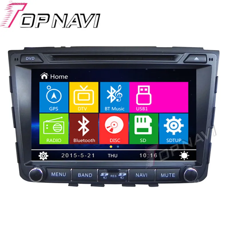 

Topnavi 8-дюймовый автомобильный DVD GPS для Hyundai IX25 2014-автомобильное радио, мультимедийный аудио стерео в тире, система Wince с картой