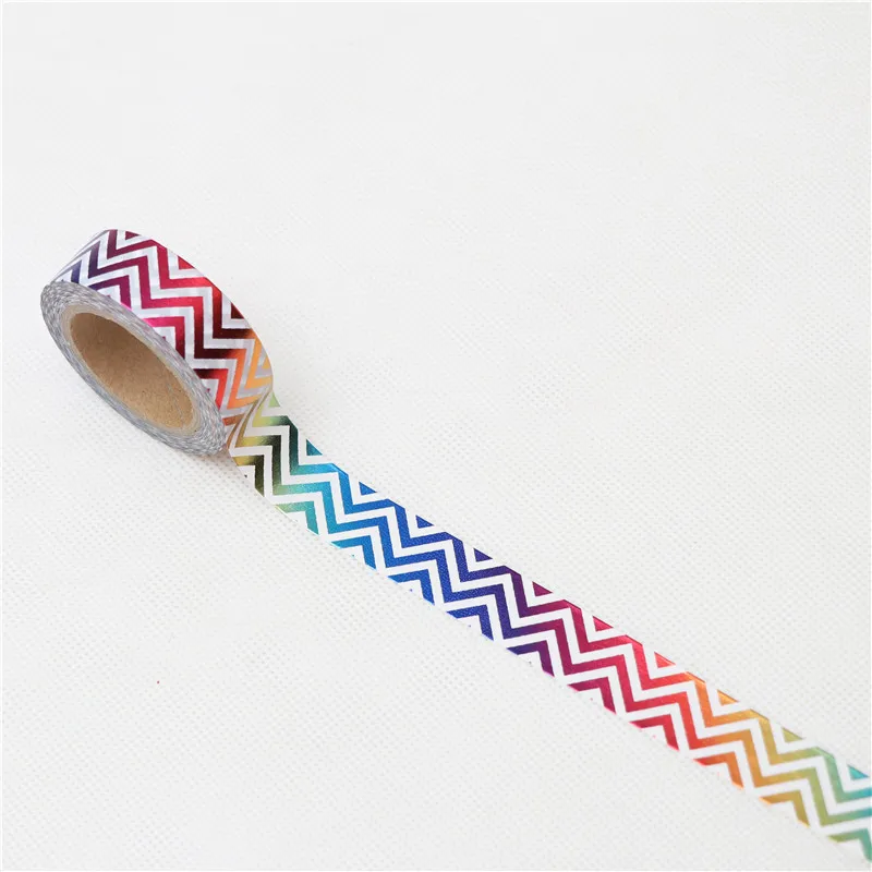 

15mm*10m Wave pattern Gilding Masking Washi Tape Decorative Adhesive Tape Decora Diy Scrapbooking Sticker Label Stationery